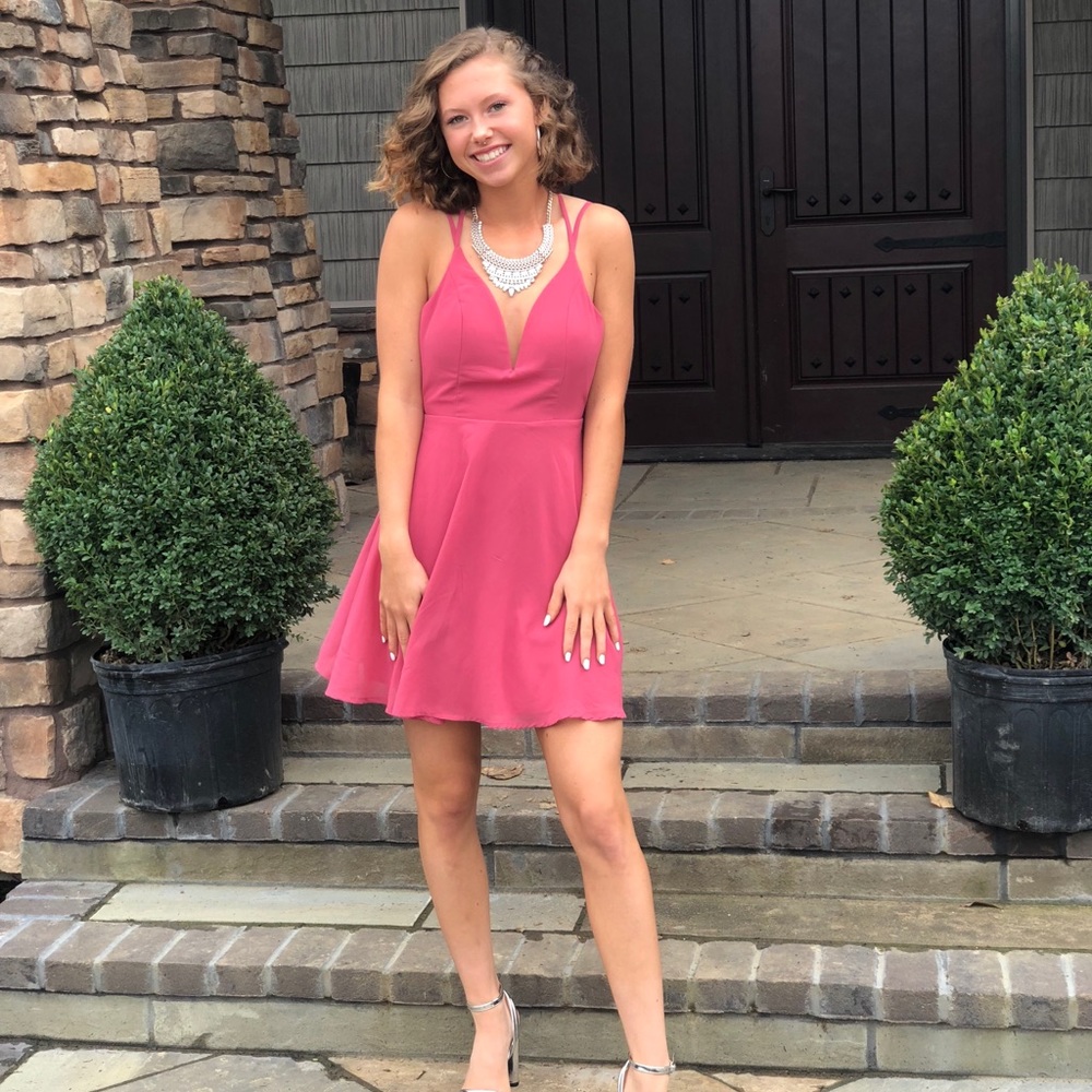 Charlotte Russe pink formal dress